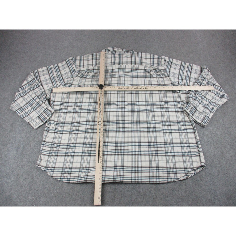 Carhartt Shirt Mens 3XL XXXL Off White Cream Rugged Flex Flannel Work Wear - Picture 8 of 11